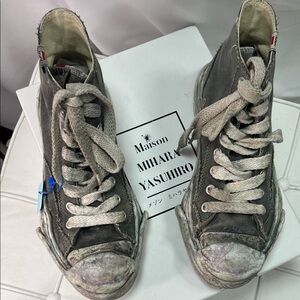 Miharayasuhiro Distressed Gray High-Tops